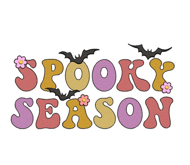 Spooky Season Embroidery Design, Halloween Embroidery File, 3 sizes, Instant Download Embroidery/Applique DESIGNS Nino Nadaraia 