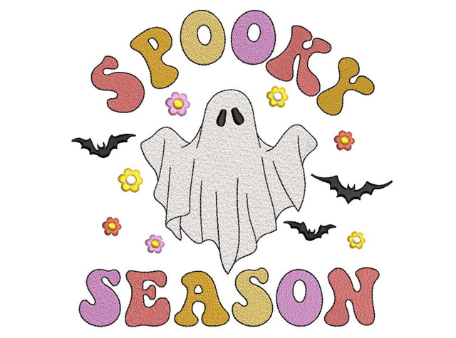 Spooky Season Embroidery Design, Halloween Embroidery File, 4 sizes, Instant Download Embroidery/Applique DESIGNS Nino Nadaraia 