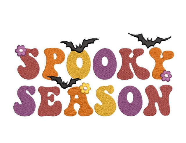 Spooky Season Embroidery Design, Halloween Embroidery File, 5 sizes, Instant Download Embroidery/Applique DESIGNS Nino Nadaraia 