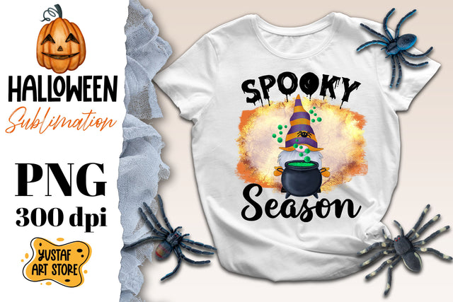 Spooky Season. Halloween Gnome sublimation design Sublimation Yustaf Art Store 