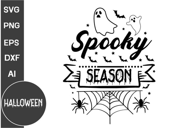 Spooky Season SVG Cut File, Halloween SVG Design SVG DesignPlante 503 