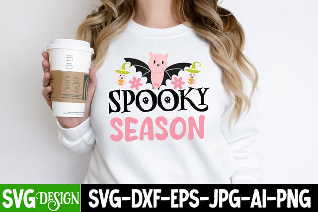 Spooky Season SVG Cut File, Spooky Season SVG Quote , ,Halloween SVG Sublimation Design, Trick or Treat SVG SVG BlackCatsMedia 