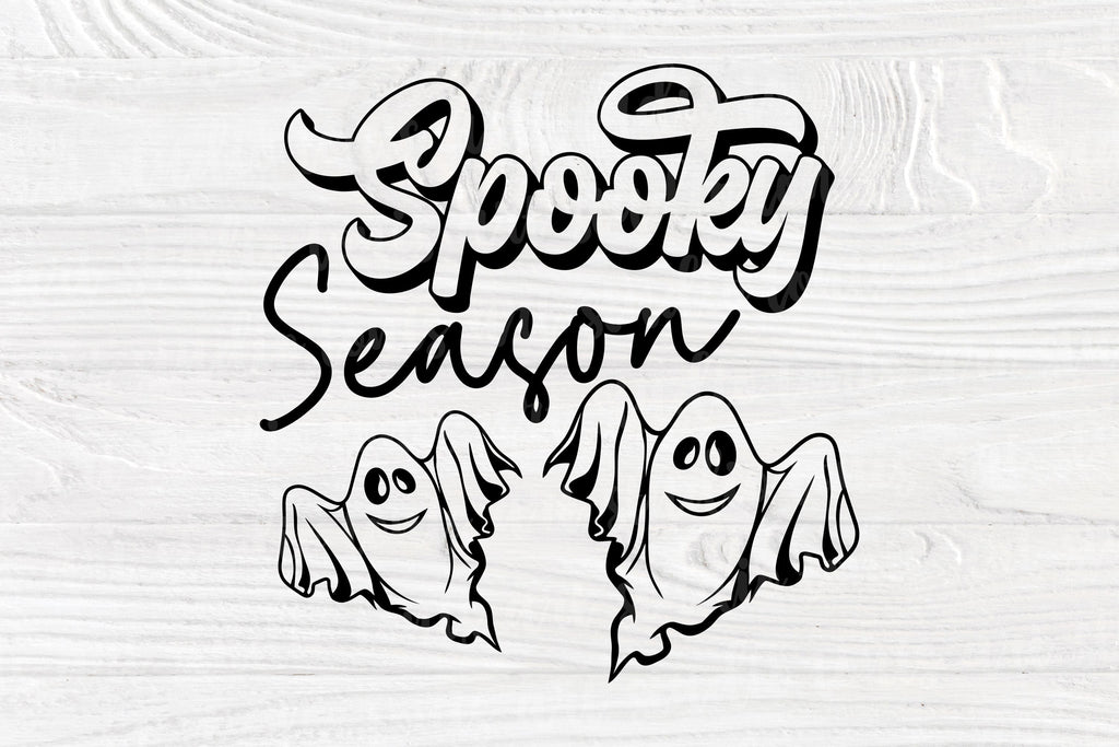 Spooky Season SVG - Funny Halloween Svg - Ghost Silhouette Svg ...