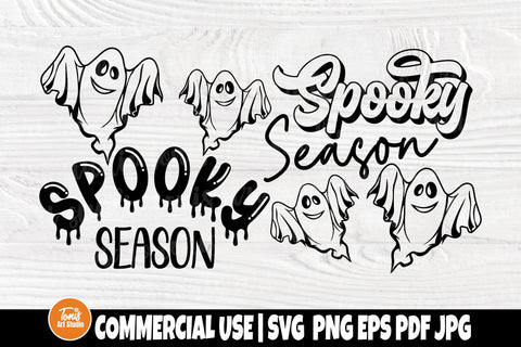 Spooky Season SVG - Funny Halloween Svg - Ghost Silhouette Svg - Sublimation PNG - Autumn Sign - Cricut Files SVG TonisArtStudio 