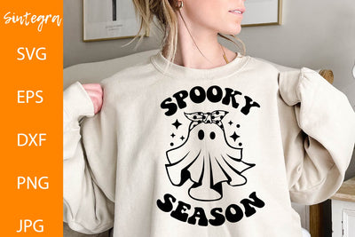 Spooky Season SVG, Halloween Ghost Svg Free For Commercial Use SVG Sintegra 