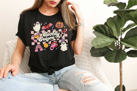 Spooky Season SVG Retro Halloween Design Cute Ghost SVG SVG OrangeBrushStudio 