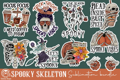 Spooky Skeleton Sublimation Bundle Sublimation LAM HOANG THUY 