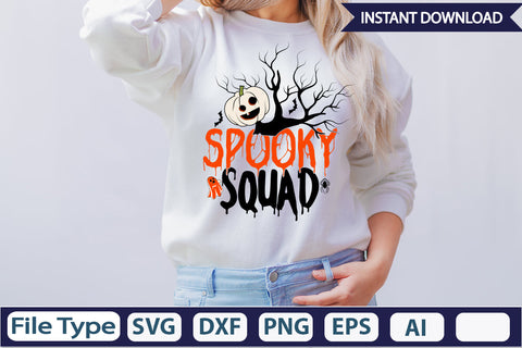 Spooky Squad SVG Cut File SVGs,Quotes and Sayings,Food & Drink,On Sale, Print & Cut SVG DesignPlante 503 