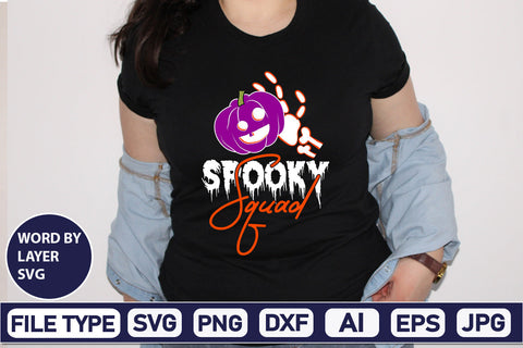 Spooky Squad SVG Cut File SVGs,Quotes and Sayings,Food & Drink,On Sale, Print & Cut SVG DesignPlante 503 