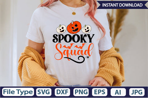 Spooky Squad SVG Cut File SVGs,Quotes and Sayings,Food & Drink,On Sale, Print & Cut SVG DesignPlante 503 