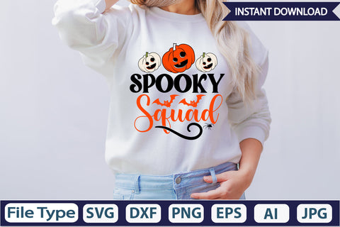 Spooky Squad SVG Cut File SVGs,Quotes and Sayings,Food & Drink,On Sale, Print & Cut SVG DesignPlante 503 