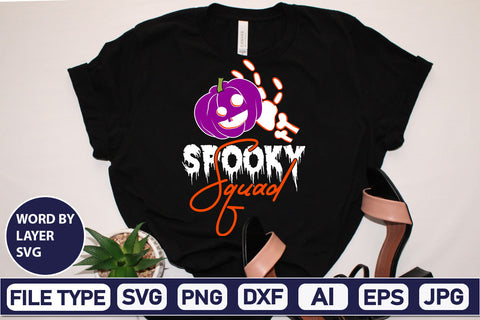 Spooky Squad SVG Cut File SVGs,Quotes and Sayings,Food & Drink,On Sale, Print & Cut SVG DesignPlante 503 
