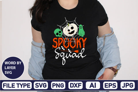 Spooky Squad SVG Cut File SVGs,Quotes and Sayings,Food & Drink,On Sale, Print & Cut SVG DesignPlante 503 