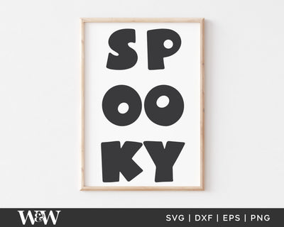 Spooky SVG Cut File + PNG SVG Wood And Walt 