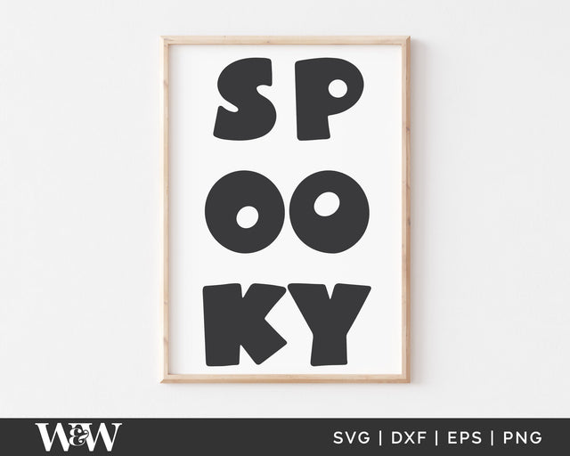 Spooky SVG Cut File + PNG SVG Wood And Walt 