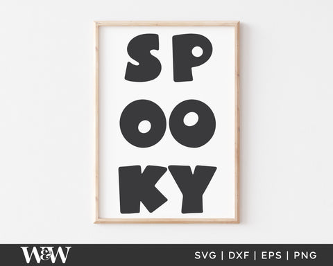 Spooky SVG Cut File + PNG SVG Wood And Walt 