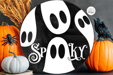Spooky SVG | Halloween Ghosts Round Design SVG Diva Watts Designs 