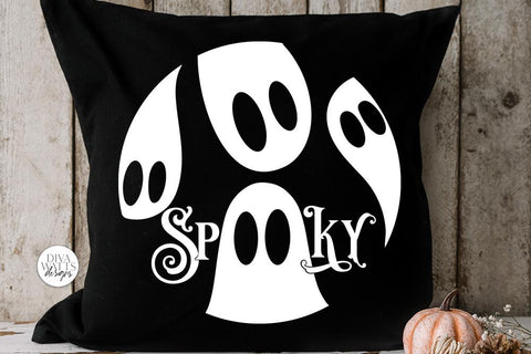 Spooky SVG | Halloween Ghosts Round Design SVG Diva Watts Designs 
