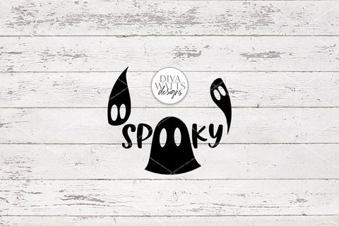 Spooky SVG | Halloween Ghosts Round Sign Design SVG Diva Watts Designs 