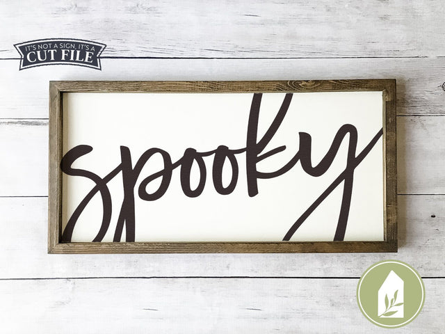 Spooky SVG | Halloween SVG | Oversized SVG | Rustic Sign Design SVG LilleJuniper 