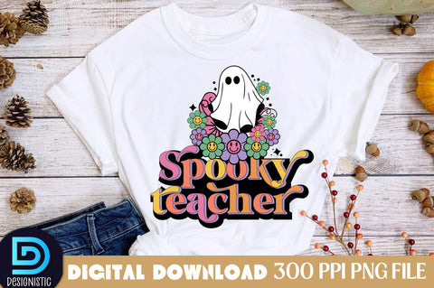 Spooky Teacher, Halloween Teacher Sublimation Design Sublimation DESIGNISTIC 