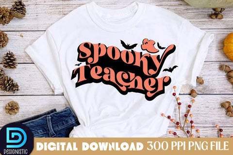 Spooky Teacher, Halloween Teacher Sublimation Design Sublimation DESIGNISTIC 