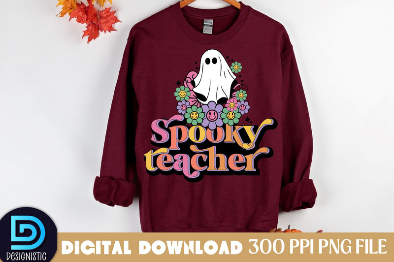 Spooky Teacher, Halloween Teacher Sublimation Design Sublimation DESIGNISTIC 