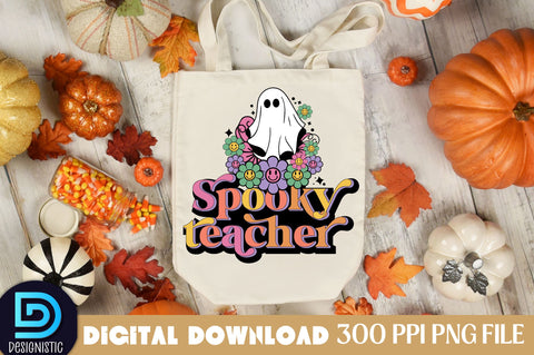 Spooky Teacher, Halloween Teacher Sublimation Design Sublimation DESIGNISTIC 