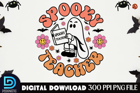 Spooky Teacher, Halloween Teacher Sublimation Design Sublimation DESIGNISTIC 