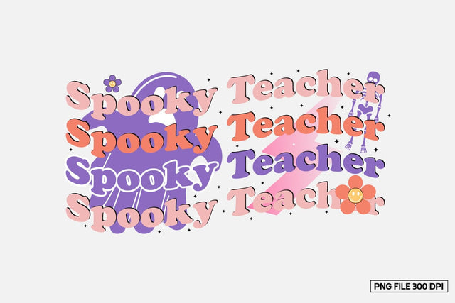 Spooky Teacher sublimation design Sublimation designmaster24 