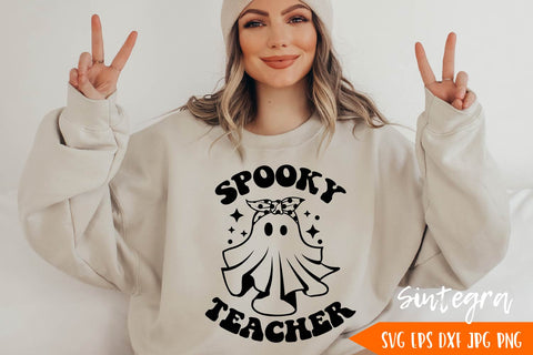 Spooky Teacher SVG, Halloween Teacher Svg Free For Commercial Use SVG Sintegra 