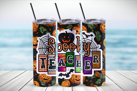 Spooky Teacher Tumbler Wrap I Halloween Teacher Tumbler Sublimation Happy Printables Club 