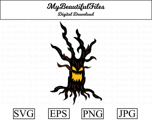 spooky tree - halloween SVG MyBeautifulFiles 