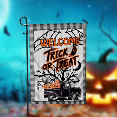 Spooky Truck Jack O’ Lantern Halloween Garden Flag - 12x18 Garden Flag Sublimation Design Download PNG File Instant Download Sublimation CaldwellArt 