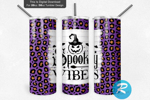 Spooky Vibes 20 oz / 30 oz Tumbler PNG Sublimation Regulrcrative 
