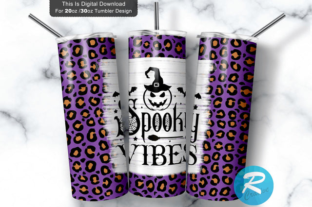 Spooky Vibes 20 oz / 30 oz Tumbler PNG Sublimation Regulrcrative 