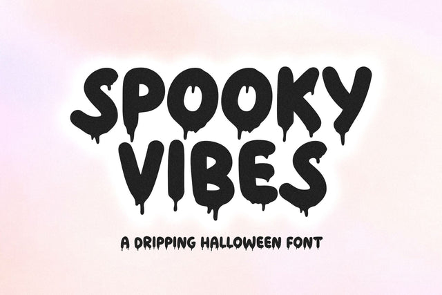 Spooky Vibes - Dripping Halloween Font Font KA Designs 