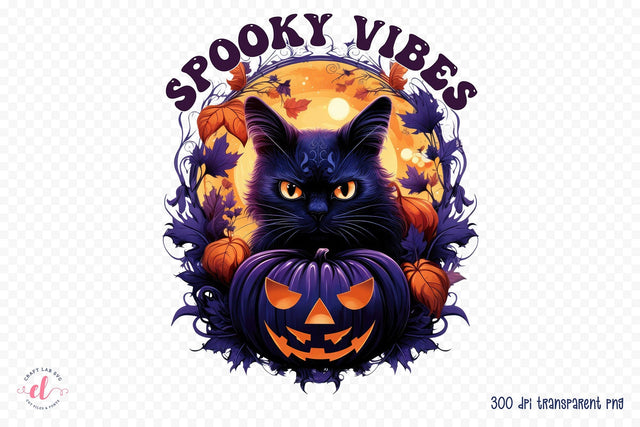 Spooky Vibes | Halloween PNG Sublimation Sublimation CraftLabSVG 