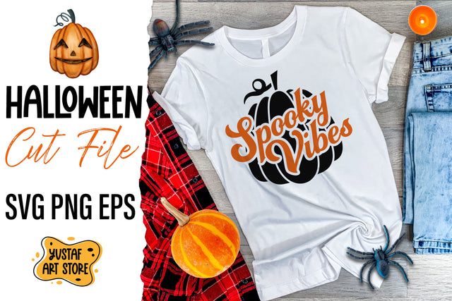 Spooky Vibes. Halloween SVG design SVG Yustaf Art Store 