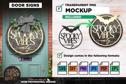 Spooky Vibes | Halloween SVG Sign SVG The Vintage Signs Shop 