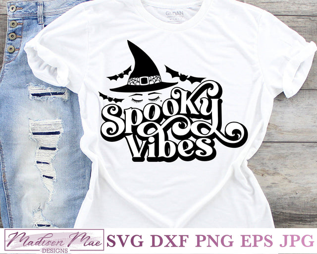 Spooky Vibes, Halloween Witch SVG SVG Madison Mae Designs 