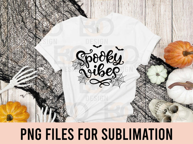 Spooky vibes PNG, Halloween png, Halloween Sublimation Design, Spider Png, Retro Halloween Png, Fall Png, Spooky Png SVG BOO-design 