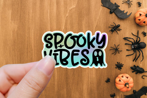 Spooky Vibes PNG | Printable Halloween Sticker Sublimation CraftLabSVG 
