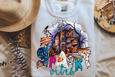 Spooky Vibes Sublimation Design Sublimation BlackCatsMedia 