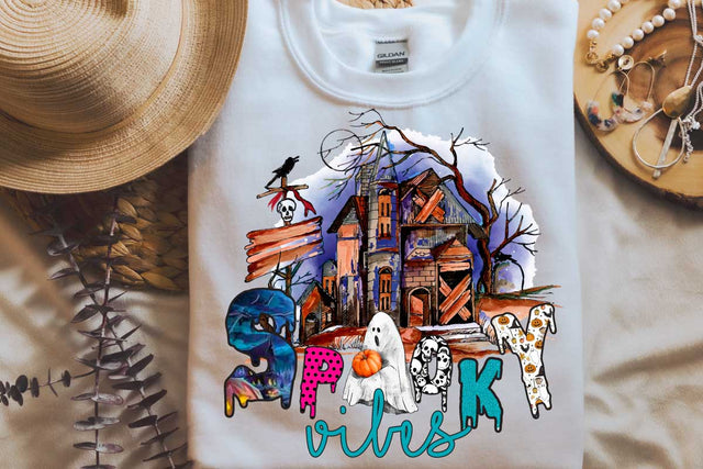 Spooky Vibes Sublimation Design Sublimation BlackCatsMedia 