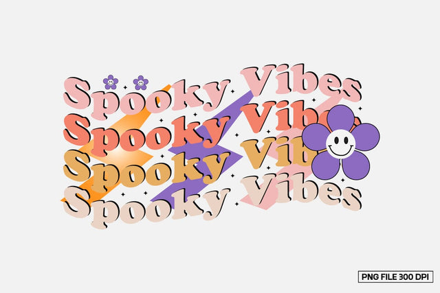 Spooky Vibes sublimation design Sublimation designmaster24 