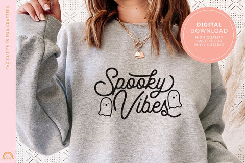 Spooky Vibes SVG File for Halloween Shirts HM SVG Pixel Sublimation 
