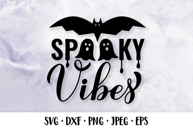Spooky Vibes SVG. Funny Halloween quote shirt design SVG LaBelezoka 