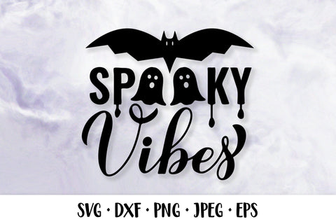 Spooky Vibes SVG. Funny Halloween quote shirt design SVG LaBelezoka 