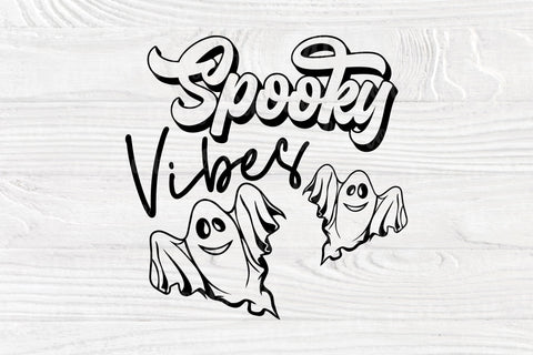 Spooky Vibes SVG - Funny Halloween Shirt - Ghost Svg - Sublimation PNG - Autumn Sign - Silhouette Svg SVG TonisArtStudio 